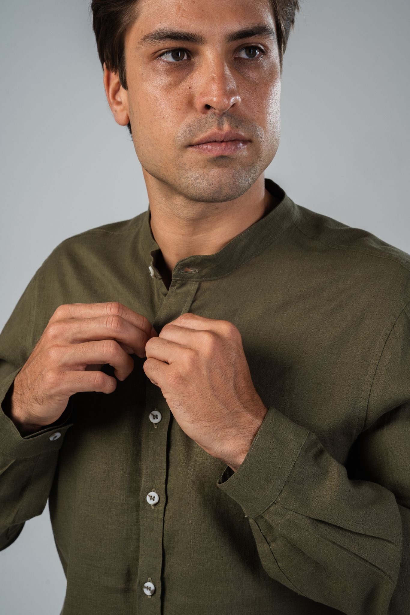 Dolce Vita Linen Shirt - Army Green