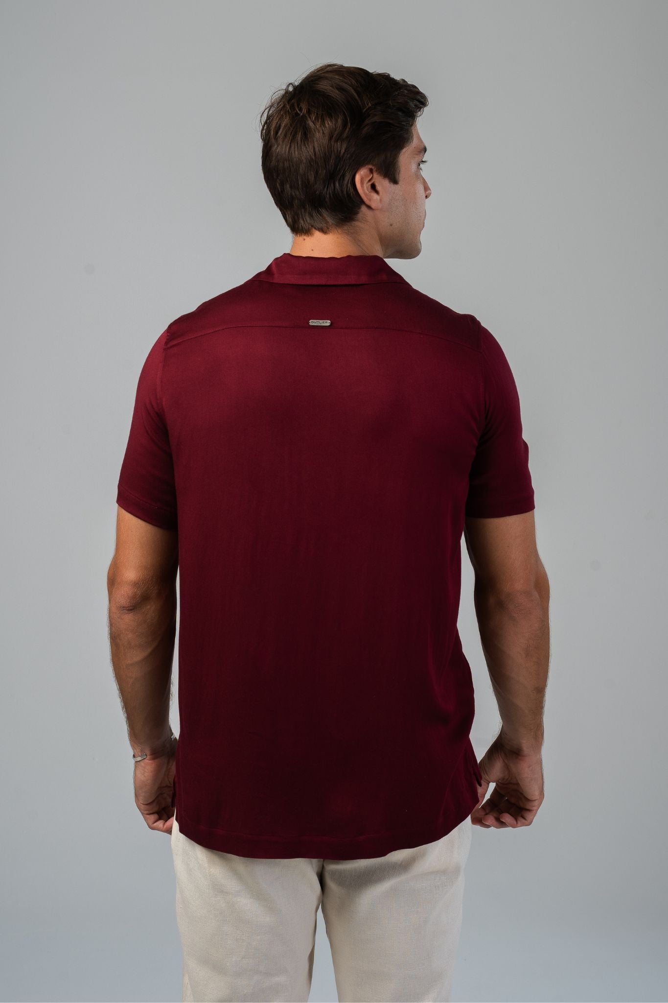 Palermo Satin Shirt - Bordeaux