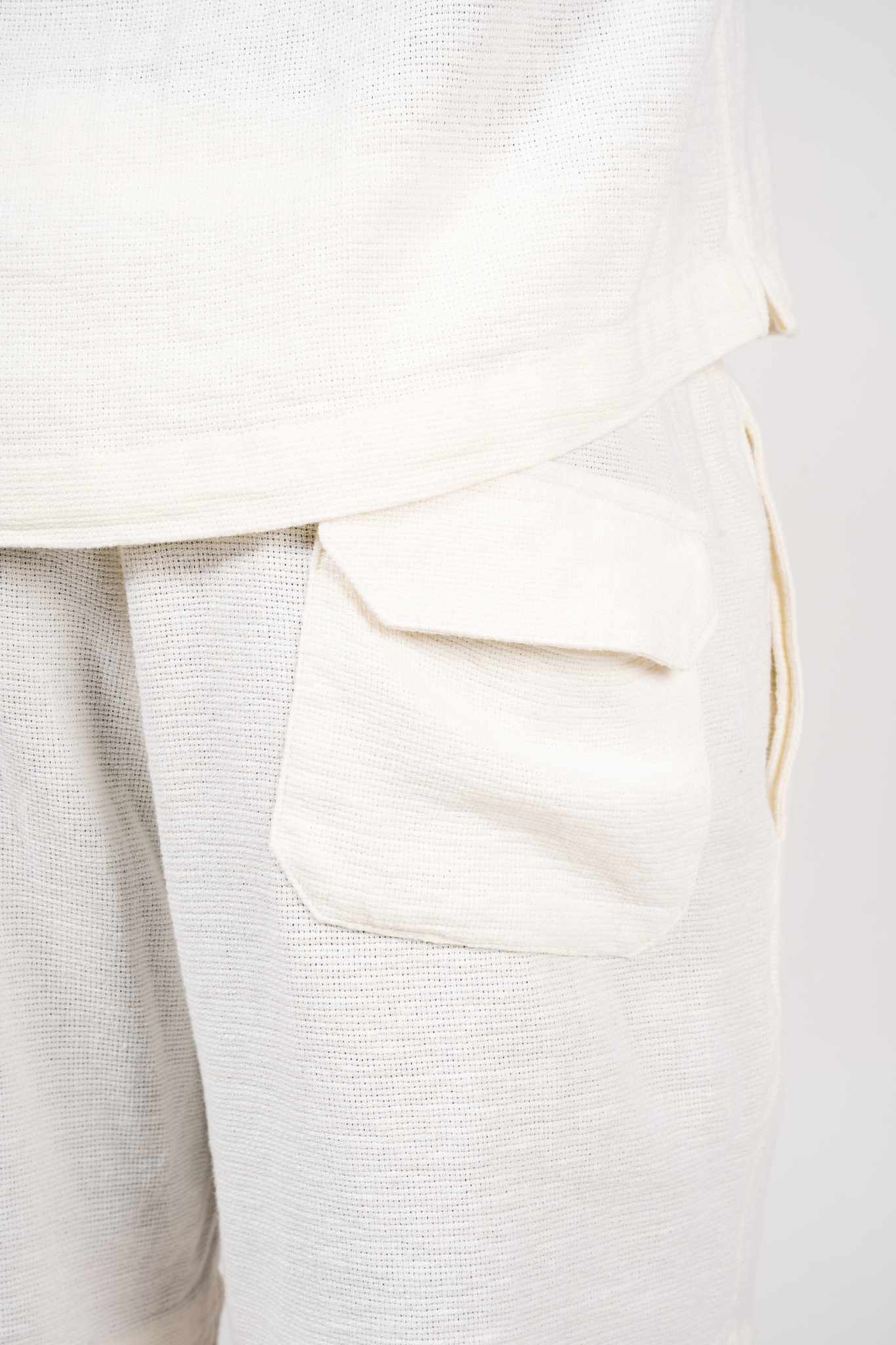 Riviera Linen Rustic Short - Off-White