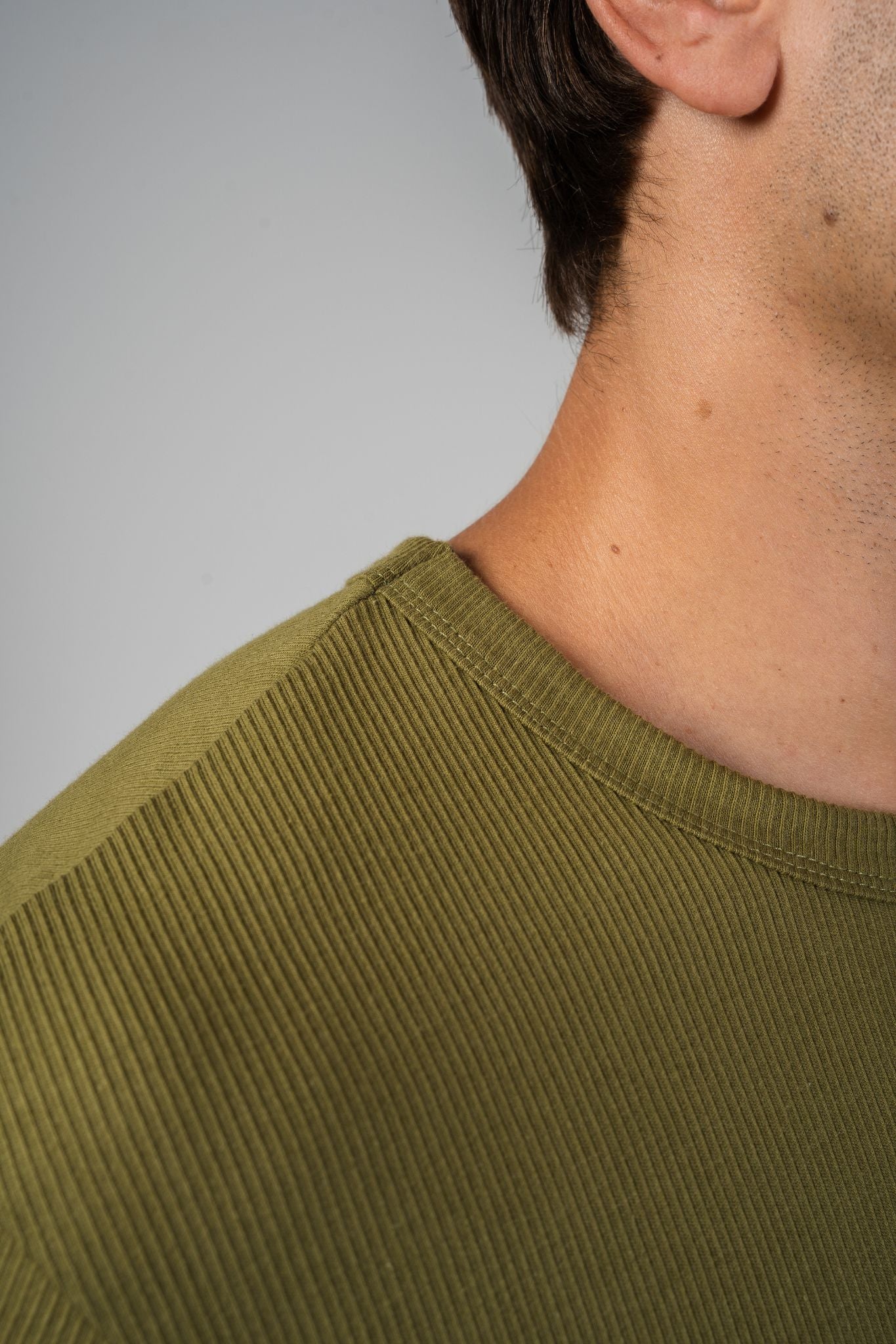Heritage Ribbed Tee - Army Green