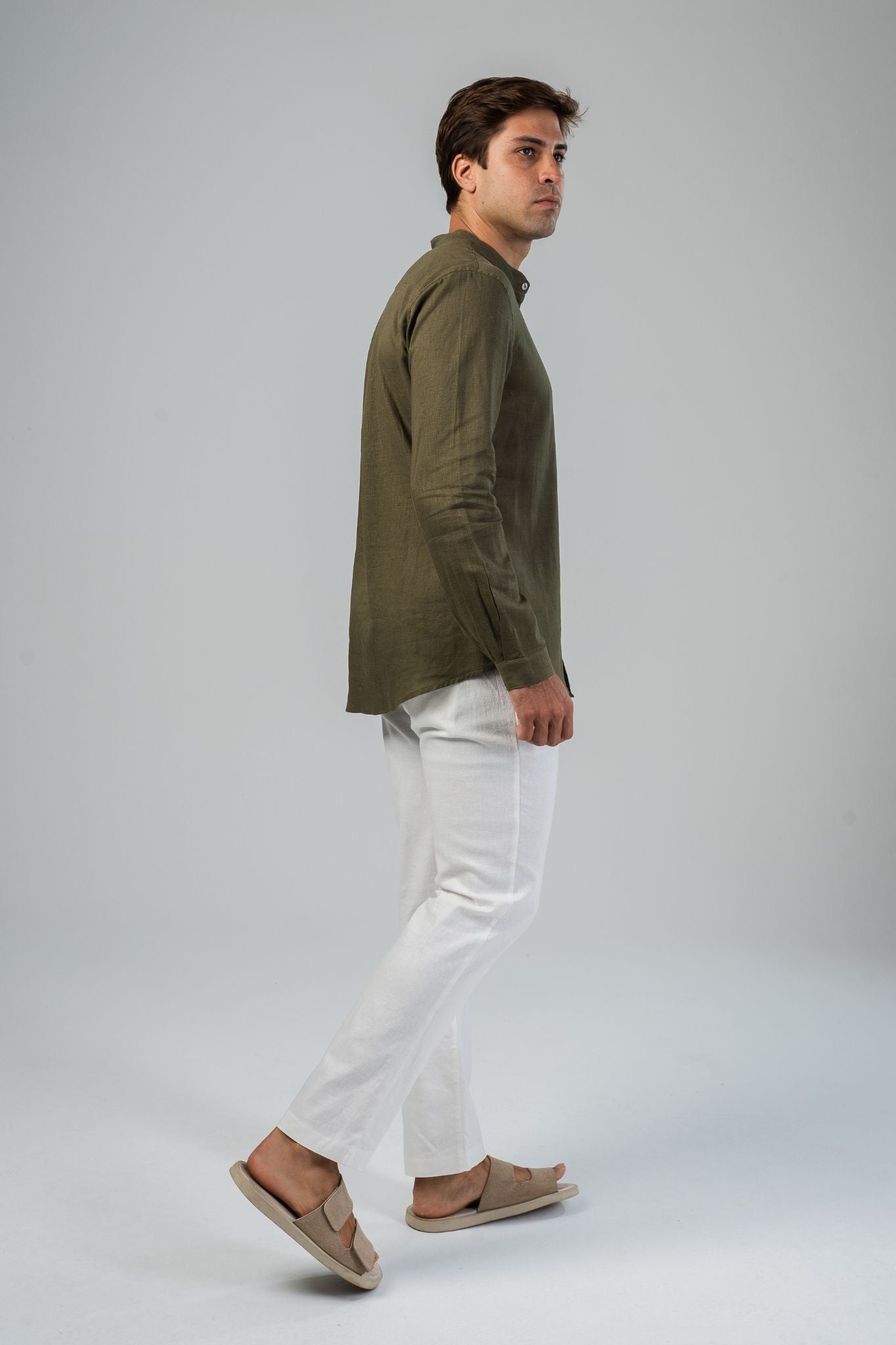 Dolce Vita Linen Shirt - Army Green
