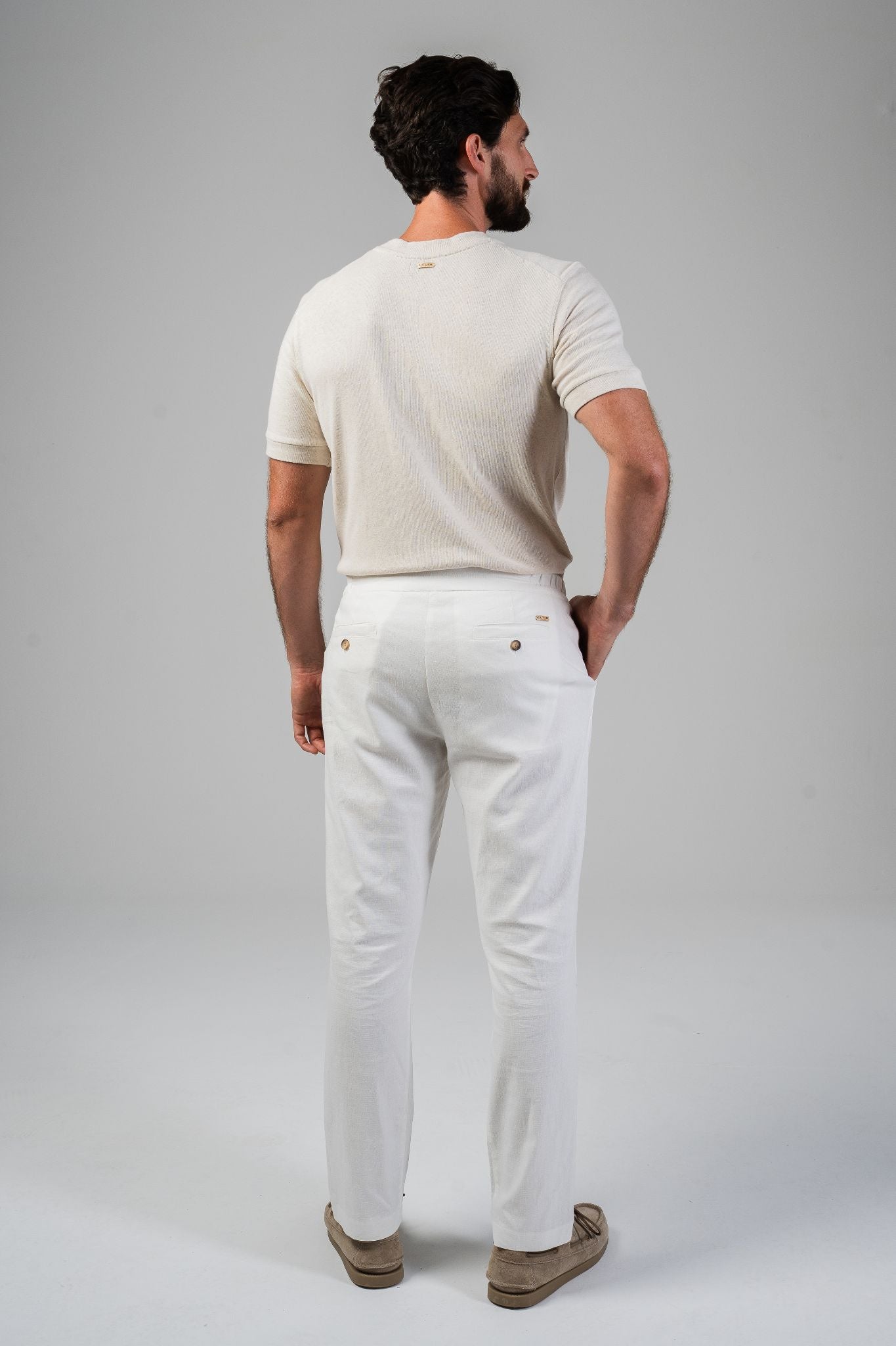 Calça Portofino Linen Pants - Off-White