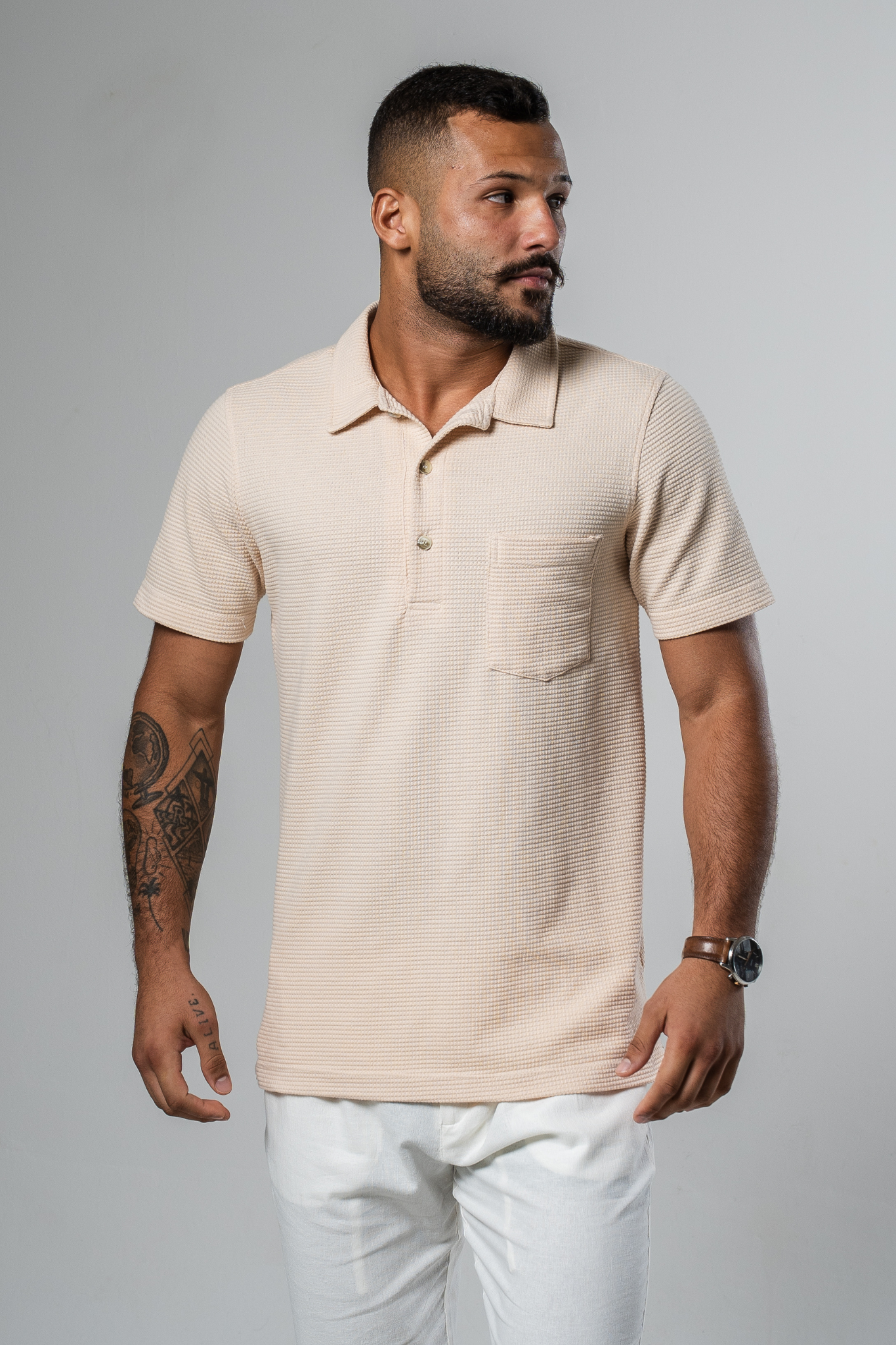 Valencia Waffle Knit Polo