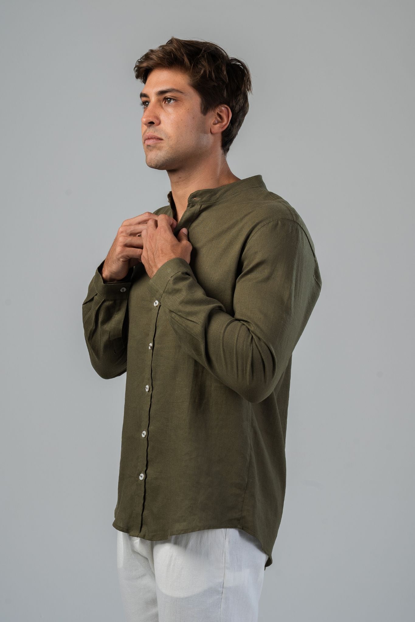 Dolce Vita Linen Shirt - Army Green