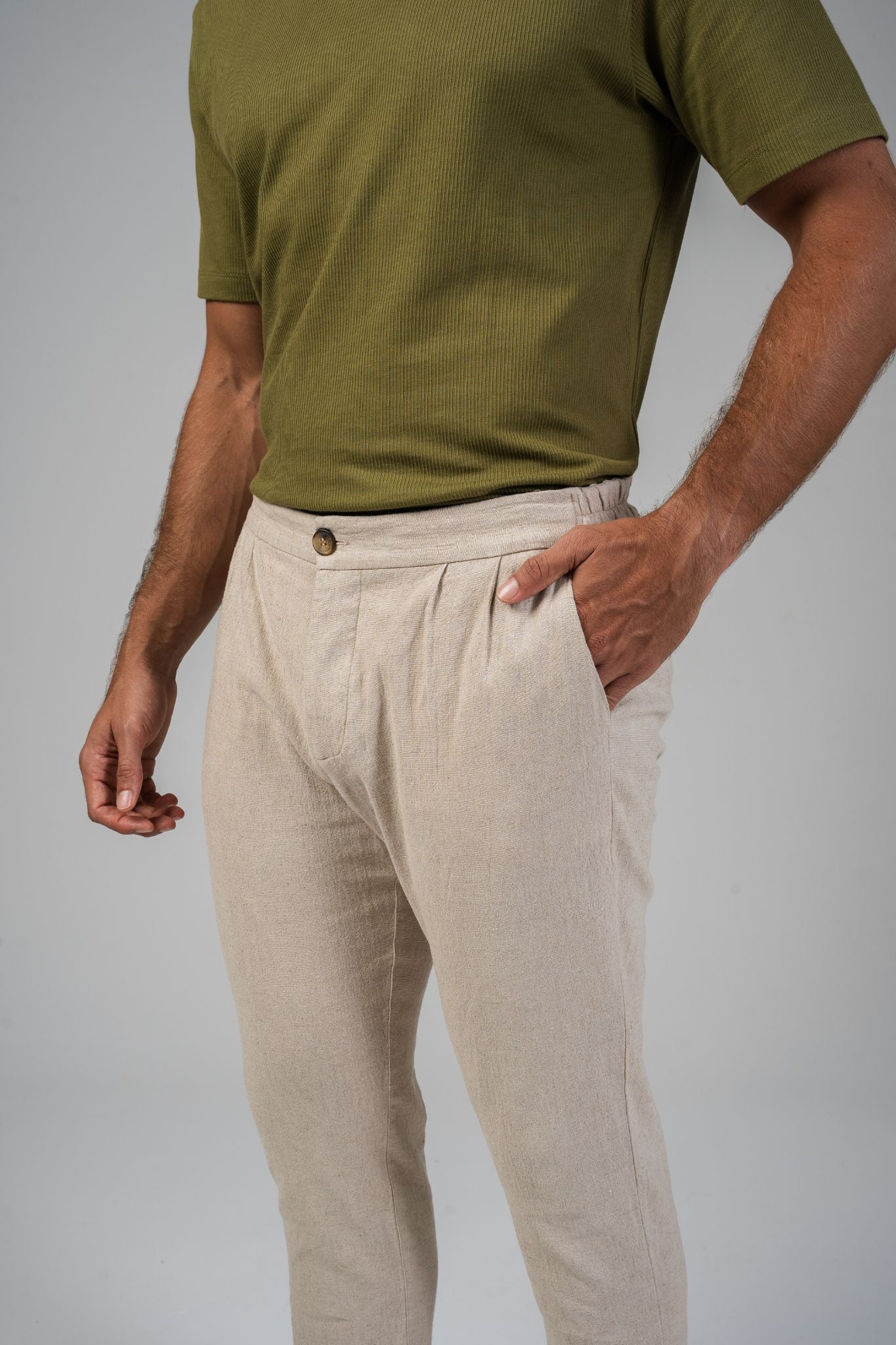 Heritage Ribbed Tee - Army Green