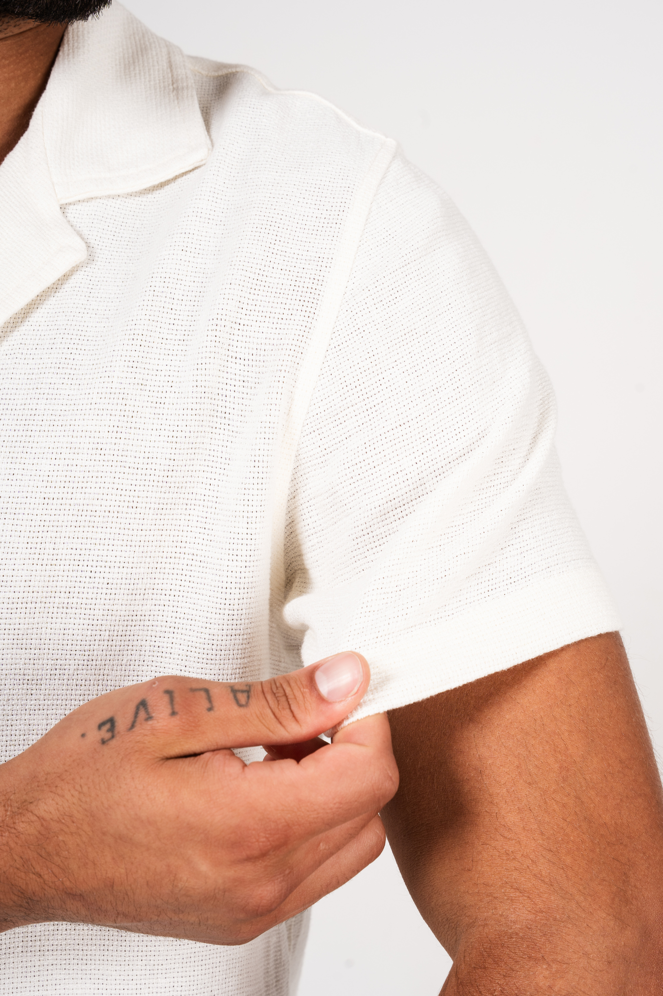 Riviera Linen Rustic Shirt - Off-White