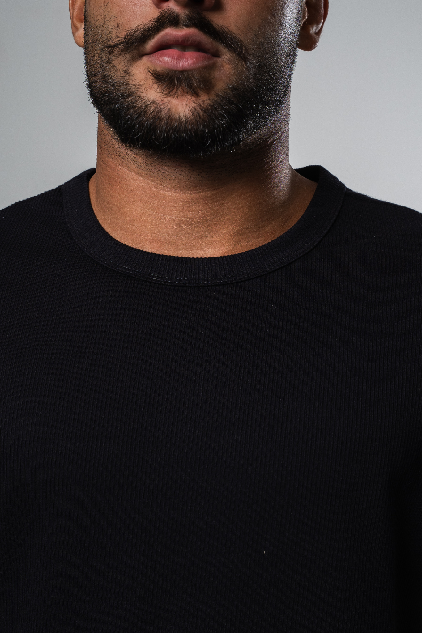 Heritage Ribbed Tee - Black