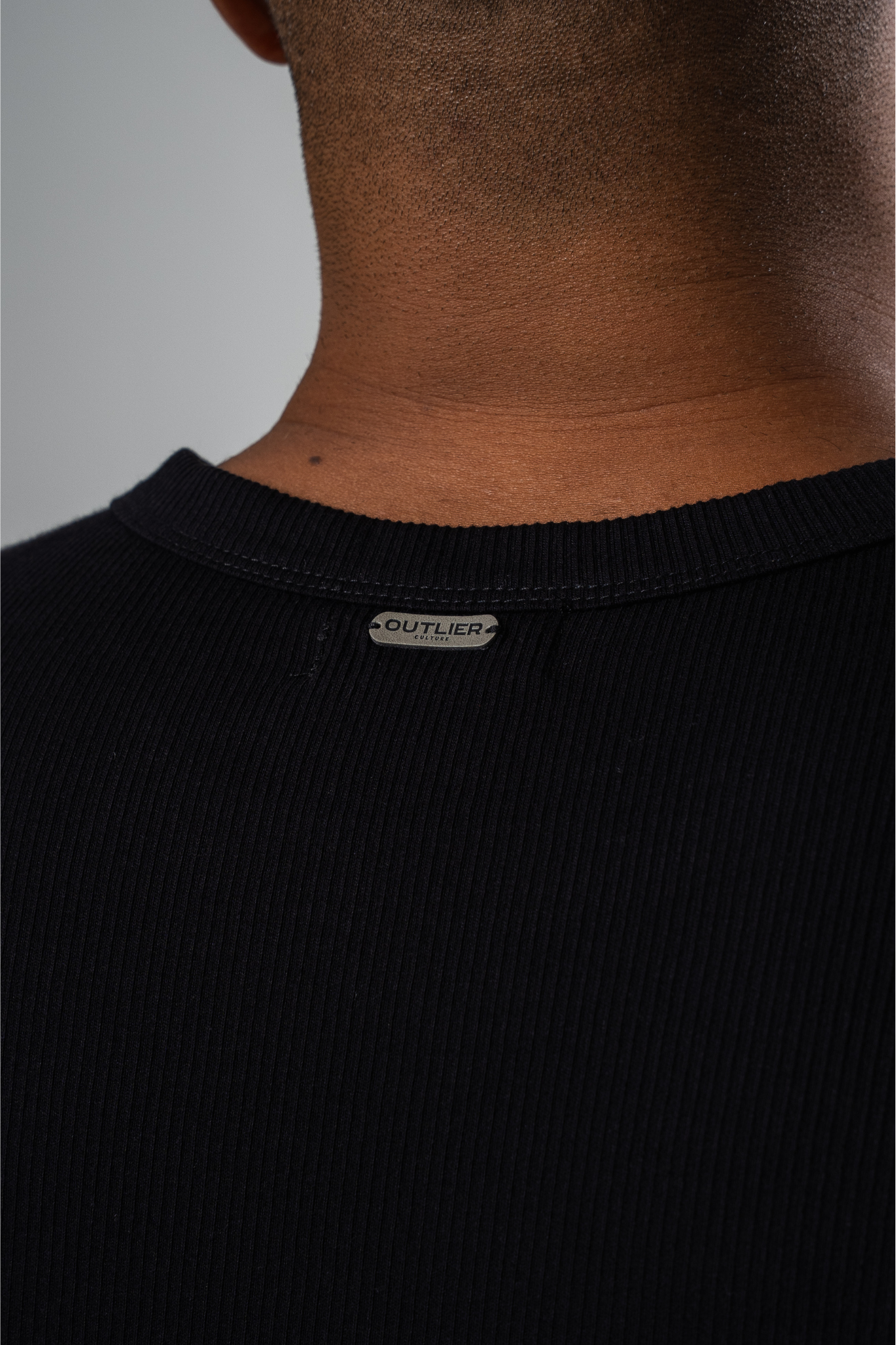 Heritage Ribbed Tee - Black