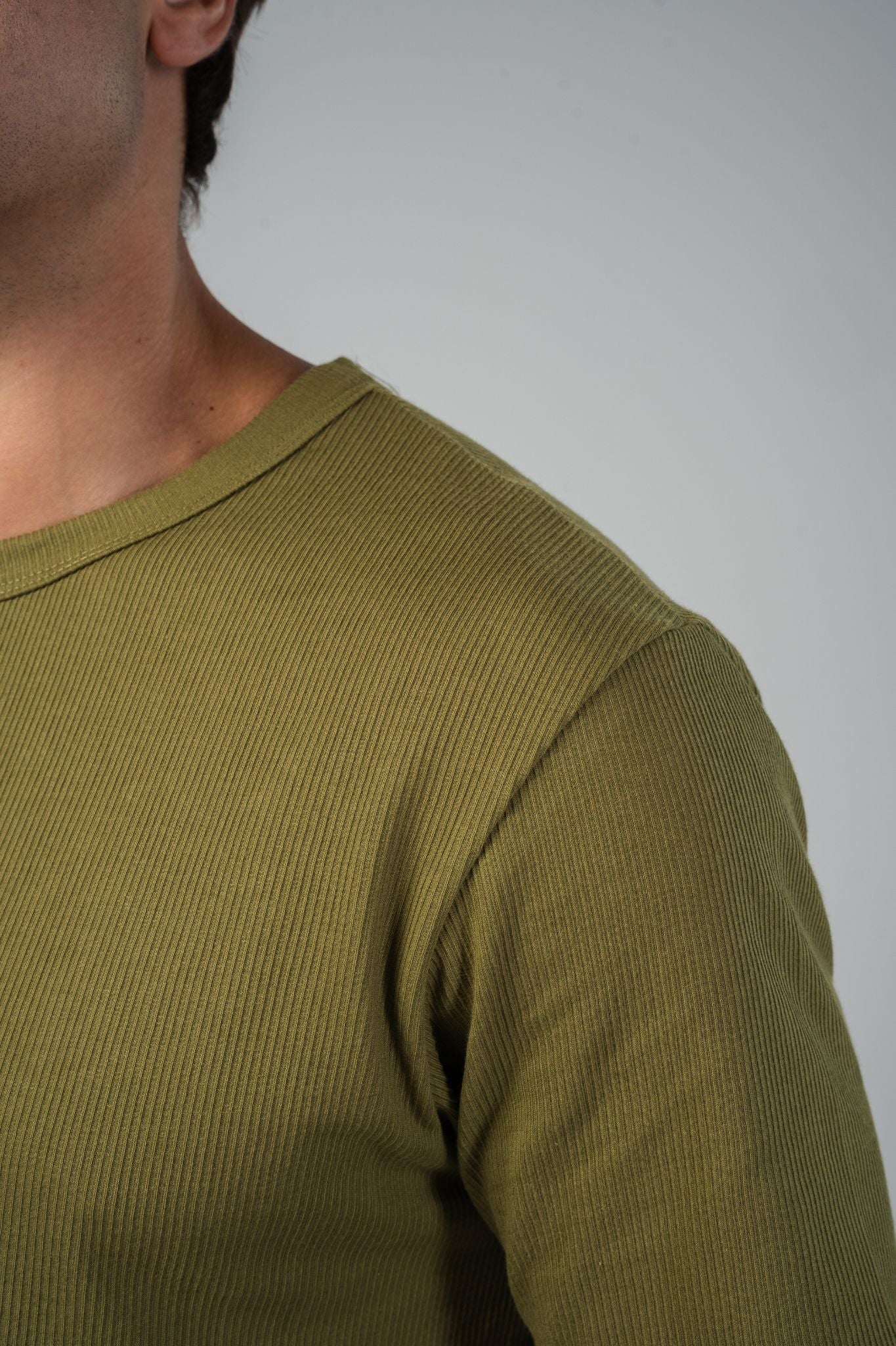 Heritage Ribbed Tee - Army Green