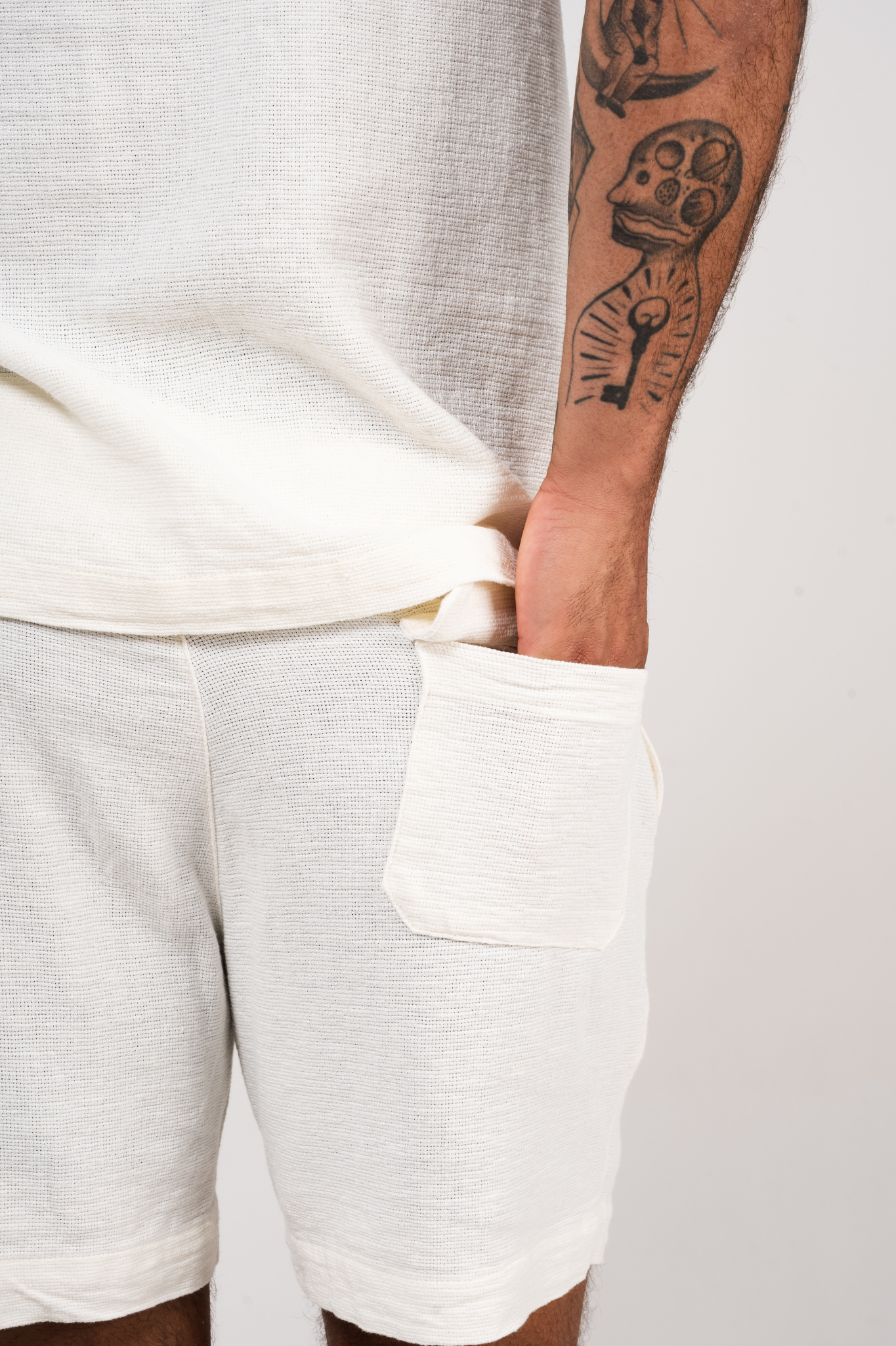 Riviera Linen Rustic Short - Off-White