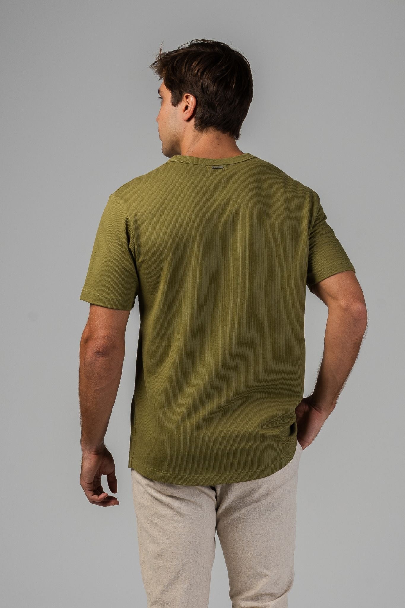 Heritage Ribbed Tee - Army Green