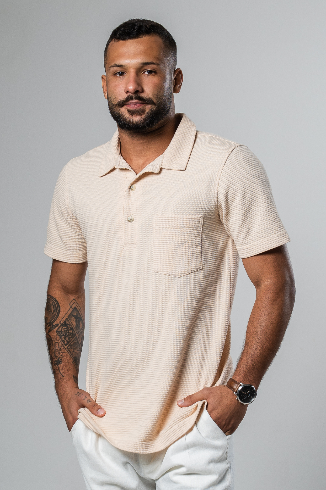 Valencia Waffle Knit Polo