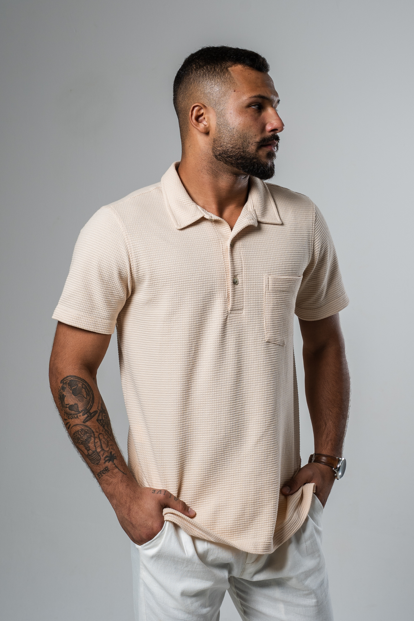 Valencia Waffle Knit Polo