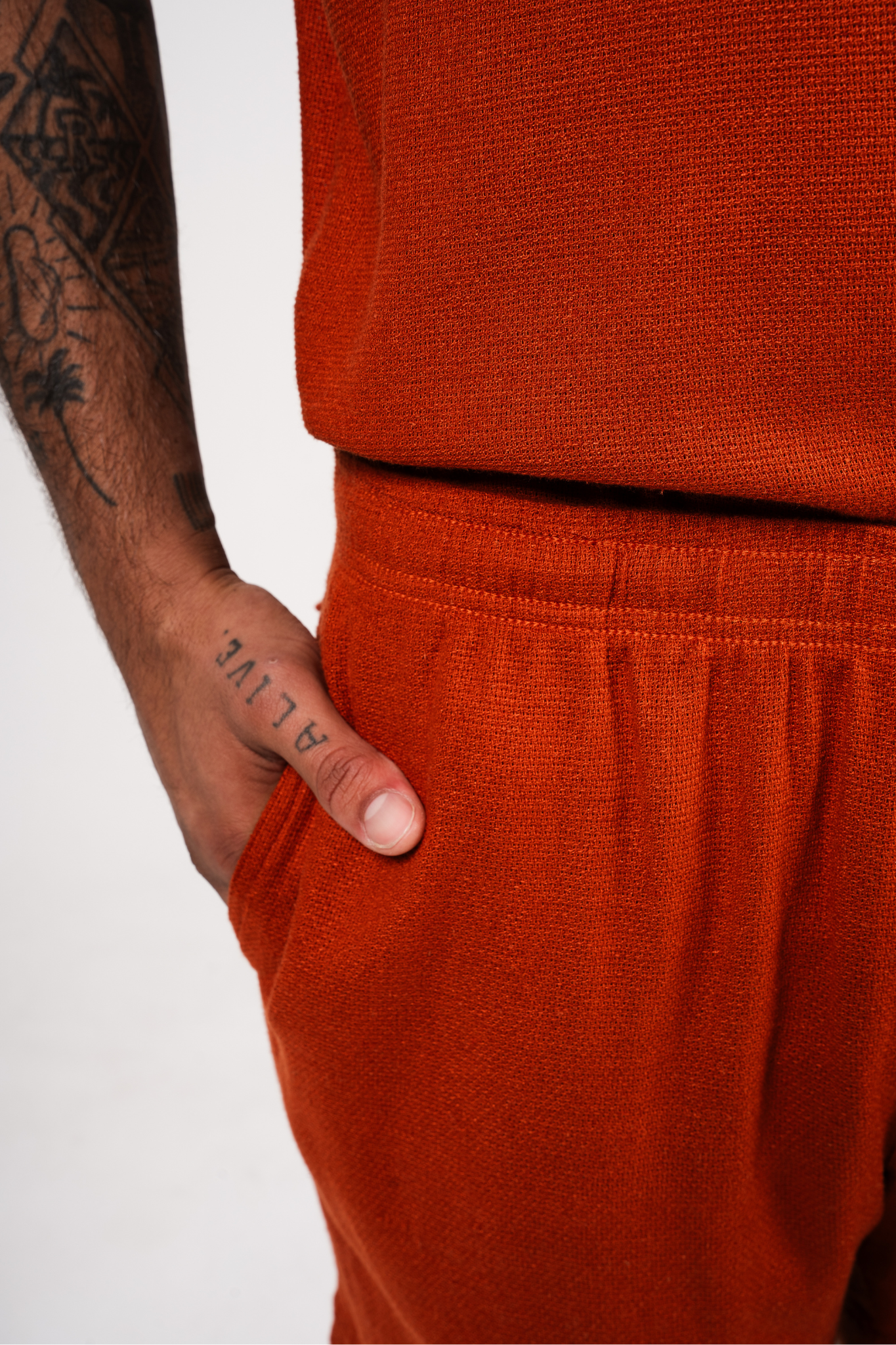 Riviera Linen Rustic Short - Terra Cotta