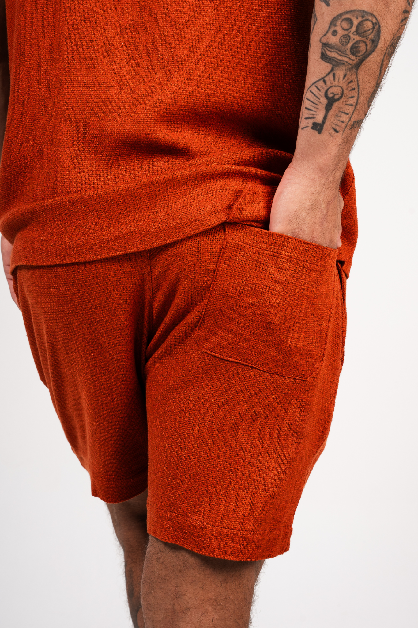 Riviera Linen Rustic Short - Terra Cotta